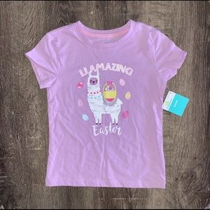 Way to Celebrate! Girl’s Easter Llama T-Shirt